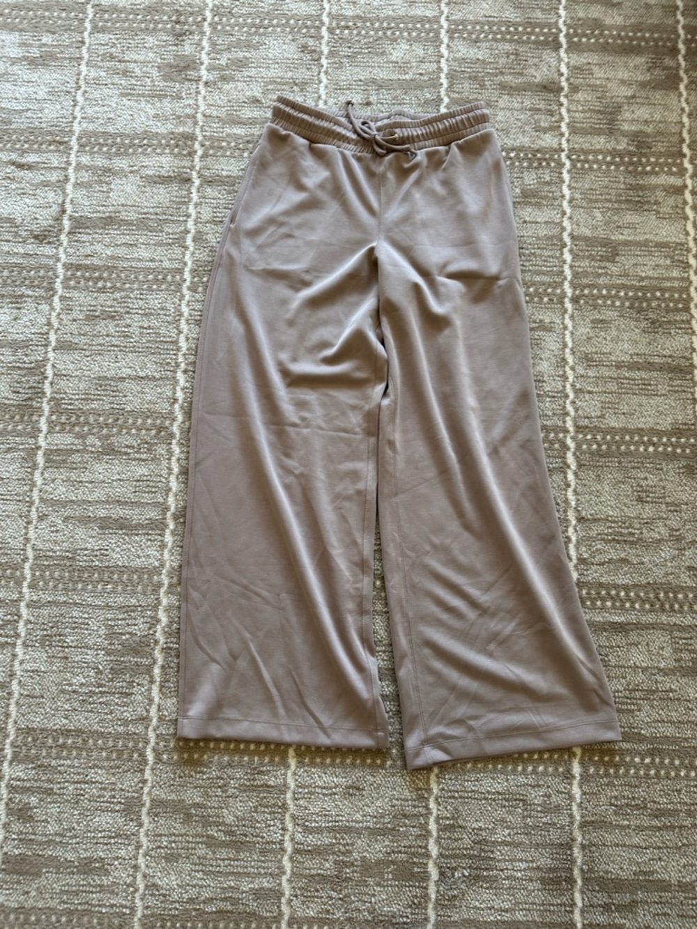 Splendid Wide Leg Drawstring Pants in Taupe